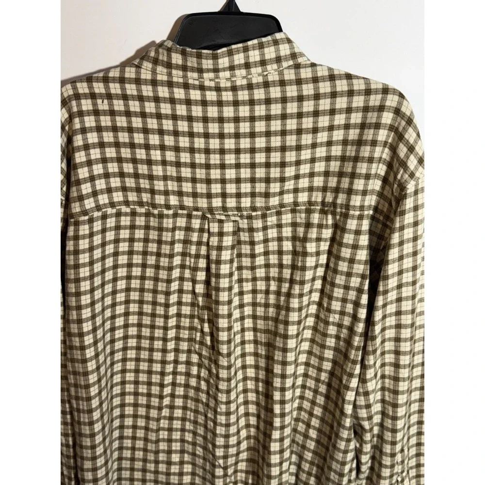 Cotton on Men's Tribeca Oversized Long Sleeve Shirt Stone Mini Check L - Picture 16 of 16